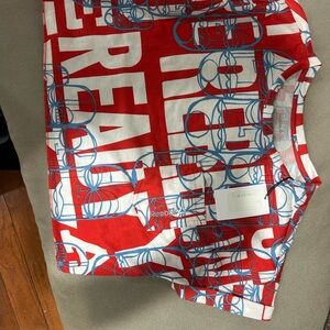 Reebok Men's Bold Red and Blue Rash Guard